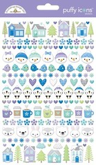 Stickers Puffy Doodlebug Snow Much Fun Cottages Snowmen Animals Coco Flakes Tree
