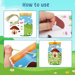 24 Sheet Insect Craft Kit with Bee Ladybug Flower Sticker