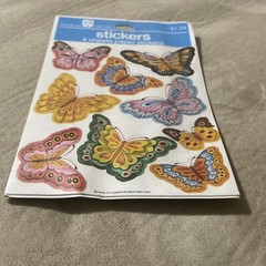 Vintage Butterfly Moth Stickers Forget Me Not Scrapbook American Greetings Y2K
