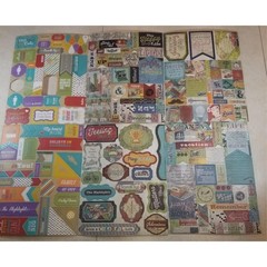 Huge Diecut Scrapbooking Clipboard 46 Sheets Bundle 3500 Pieces Alphabet Phrases