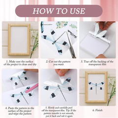 Wxiben Rub on Transfers for Crafts and Furniture – 6 Sheets Vintage Floral Rub o