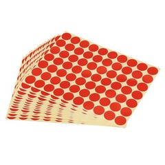 19mm Circles Round Code Stickers Self Adhesive Sticky Labels Red A4T12759