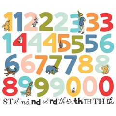 Simple Stories CLASSIC POOH BIRTHDAY NUMBER BITS (42pc) DIE-CUTS scrapbooking