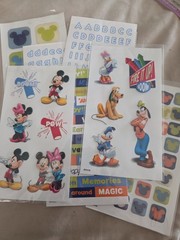 Vintage EK Success Disney Mickey Mouse Scrapbook Sticker Theme Pack Lot of 7