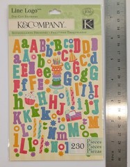Confetti Birthday Alphabet Die-Cut Scrapbooking Stickers By K&Company
