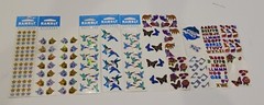 Sheet Hambly Lot Strips Prismatic Glitter Birds Stars Fish NOS & LOOSE