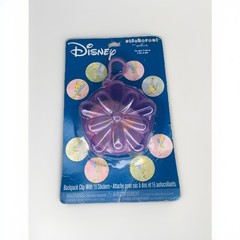 Vtg Disney Tinker Bell Stickers Flower Clip Stickeroni Hallmark Purple Peter Pan