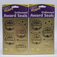 Trend Enterprises Excellence Gold Award Seals Stickers T-74003 Lot Of 2 Packs