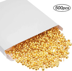500 Pcs Brads for Paper Crafts Metal round Brass Paper Fasteners for Craft Art C