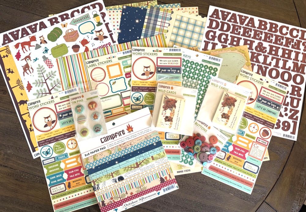 October Afternoon «Campfire» – RARE COLLECTORS Sticker & Embellishments