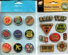 Lot of 11 Travel & Vacation scrapbook stickers – Jolees, Sticko, Recollections