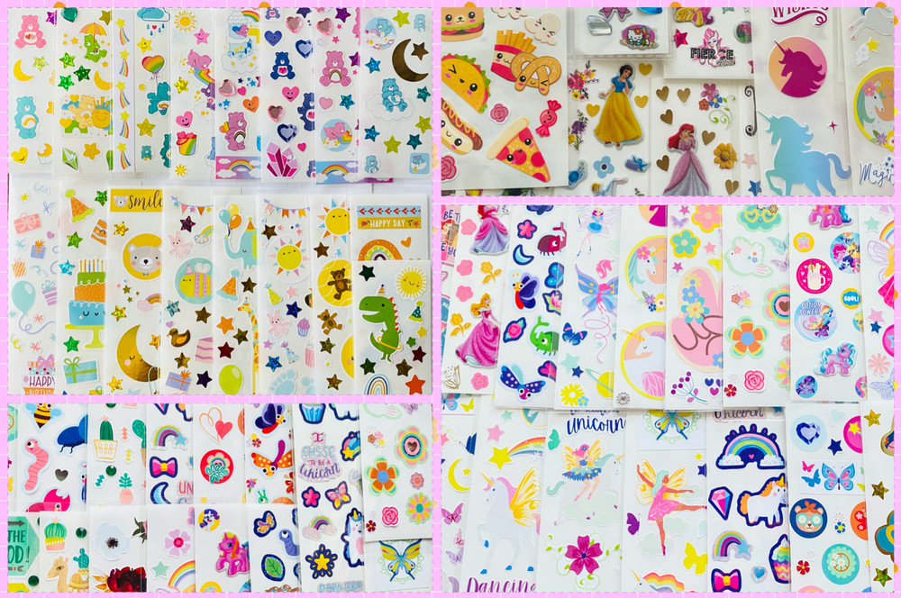 Care Bears Disney Princess Cinderella Little Mermaid Sleeping, 197+ STICKERS MXD