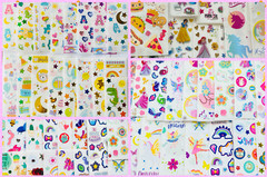 Care Bears Disney Princess Cinderella Little Mermaid Sleeping, 197+ STICKERS MXD