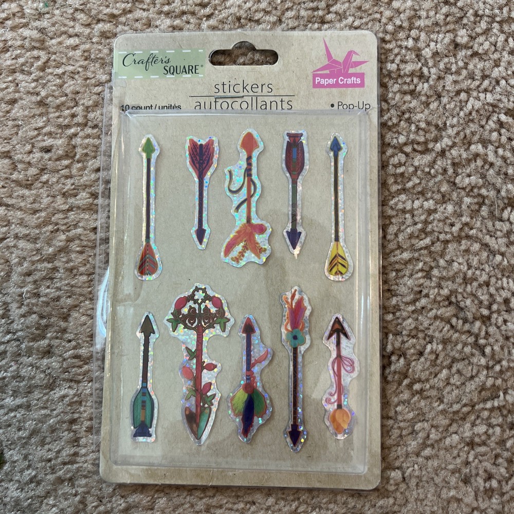*Crafter’s square Stickers 3D Sparkly Arrows