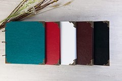 Potricher 10×10 Brown Leather Scrapbook Album Hardcover 80 Page DIY Photo Memory