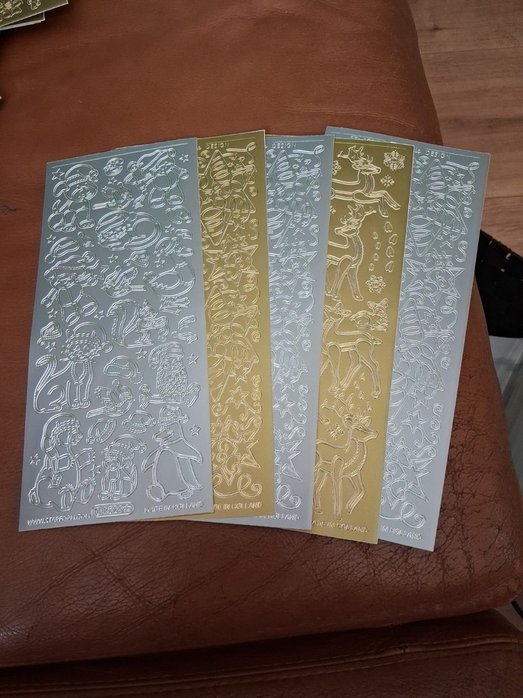 5X STICKERS SCRAPBOOKING NEW (ST1434) CHRISTMAS