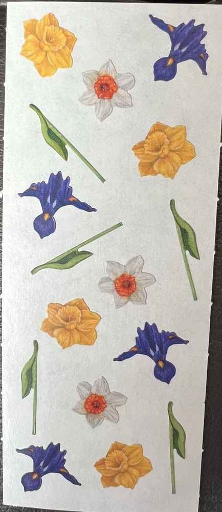 *Creative Memories Stickers Spring Flowers Iris Daffodils