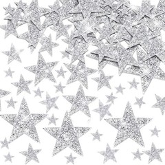 Geosar 120 Pcs 4 Sizes Star Patches Iron On Rhinestone Adhesive Sequin Glitter
