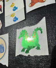 80s Sticker Lot Original Back SandyLion Hambly Foil Dragon Hallmark Russ Puffy