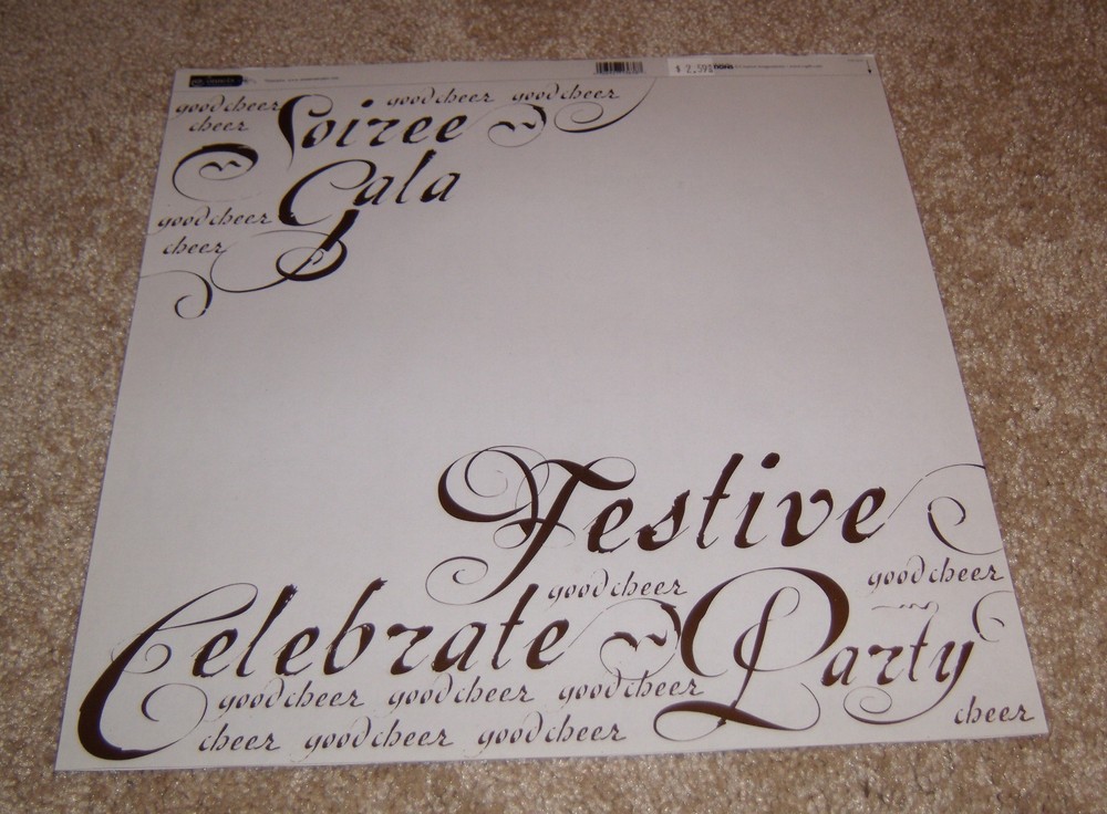 Creative Imaginations Sonnets Transparency ~ Festive, Celebrate…Party