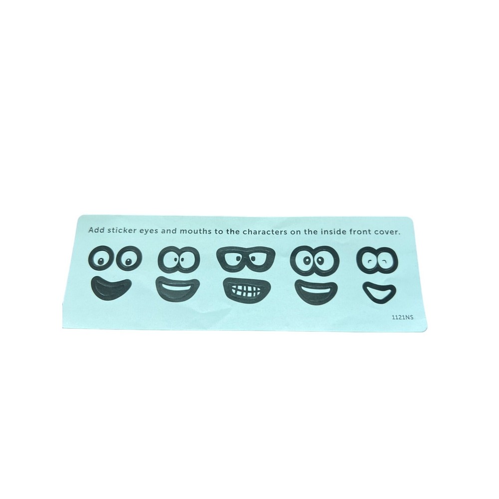 Vintage Funny Faces Sticker Sheet For Kids’ Crafting & Decorating 6″