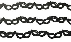 «MASQUERADE» MASK BORDER SILHOUETTE DIE CUT/ CUTS (IRIDESCENT, BLACK, OR GOLD)