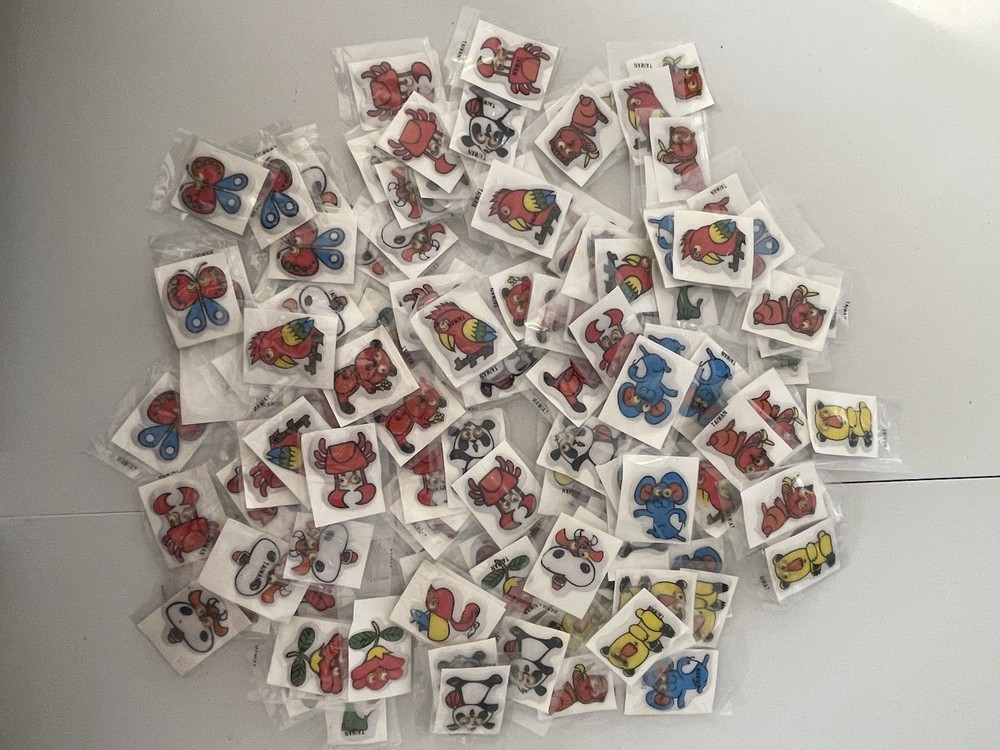 Vintage 1980s 3D Googly Eyed Puffy Stickers Vending Machine Lot Of 130