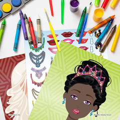 Create-A-Face Sticker Pad (Princess)