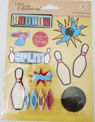 Jolee’s/Life’s Little Occasions/Sticko 2009 BOWLING Dimensional Stickers, 4 Pkgs