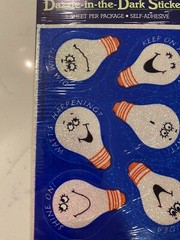 Vintage 80s Stickers Hallmark Dazzle In The Dark Glitter Glow In The Dark Sealed