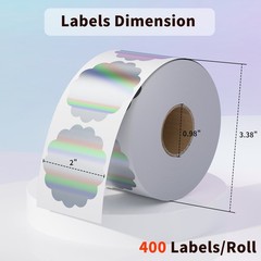 2» x 2″ Holographic Thermal Labels Gold Silver Purple Self Adhesive Stickers US