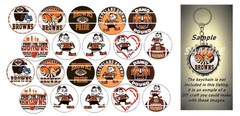 Bottle Cap Images (25mm) 1″ ~ Precut ~ Cleveland Browns Inspired ~ USA seller