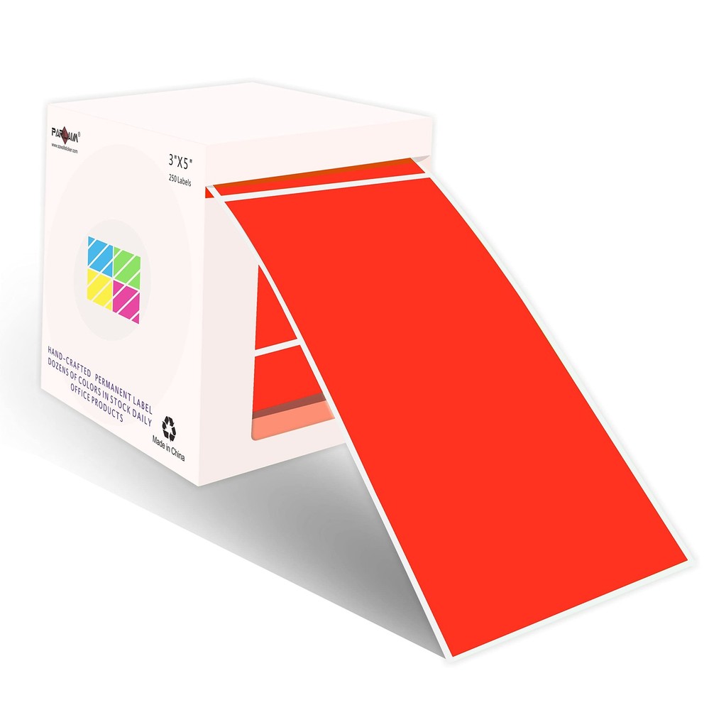 3″ x 5″ Rectangle Color Coding Labels,250 per Dispenser Box Roll Square Label