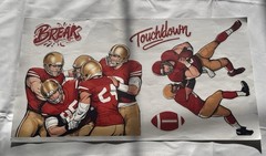 Football Scrapbook Stickers 4 Sheets Red Gold Die-Cut Self-Adhesive Craft