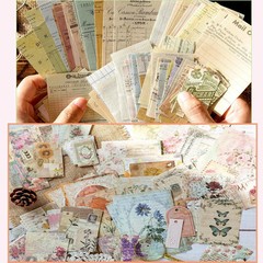 400PCS Scrapbook Supplies Kit Junk Journal Supplies Vintage Scrapbook Paper Deco