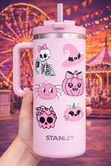 Pink Halloween Sticker Set – 25 Piece