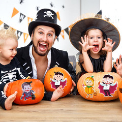 Halloween DIY Stickers Set – 36 PCS Mix and Match Characters for Kids