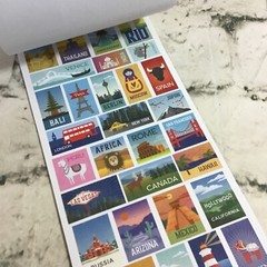 Scrapbooking Stickers Autocollants Travel Bon Voyage Vacation Lot Book & Package