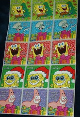 15ct. RARE SPONGEBOB SQUAREPANTS Christmas/Holiday Party Favor 2.5” Stickers