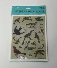 Vintage Hallmark Assorted Bird Birds Species Stickers Seals 4 Sheets NIP Sealed