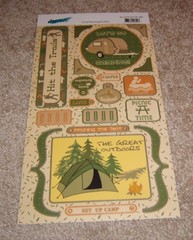 Moxxie Cardstock Sticker Sheet ~ Camping Roughing It