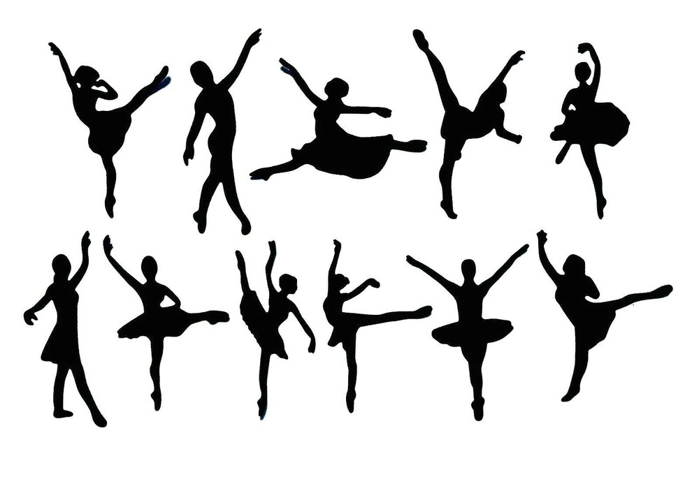 11 BALLET DANCER /DANCERS SILHOUETTE DIE CUT/ CUTS MEN & WOMAN DANCING, CLIPART