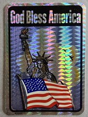 7 Selectra VTG Patriotic American USA Prismatic Flag Stickers, 250th Anniversary