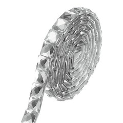 0.39 Inch x 1 Yard Crystal Rhinestone Sticker Ribbon White
