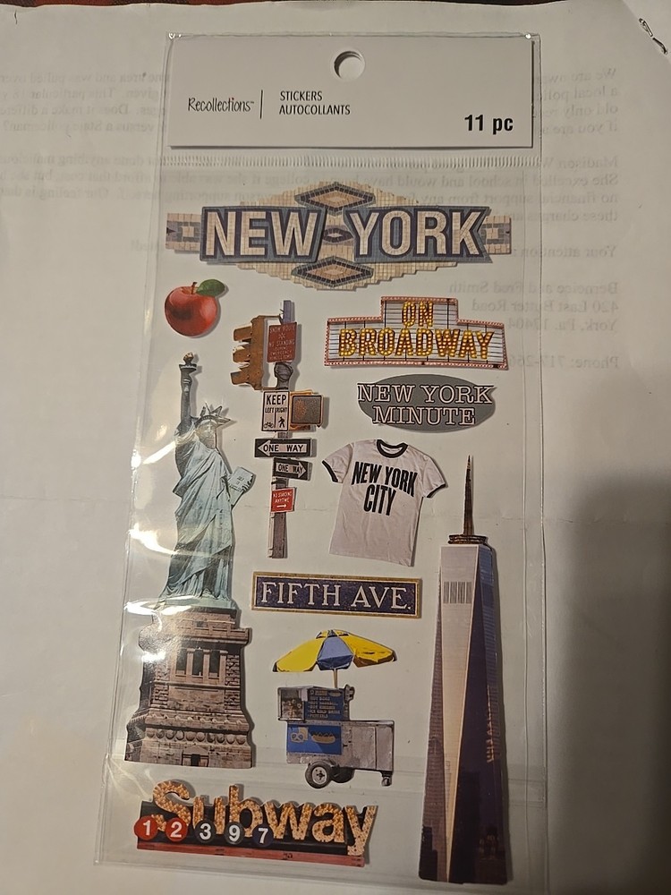 Recollections NEW YORK CITY Scrapbooking Stickers