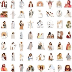 100 Pcs Jesus Stickers Aesthetic Christian Stickers, Religious Cross Faith Wa…