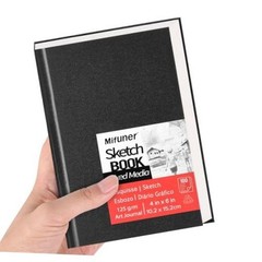 4×6″ Mixed Media Sketchbook for Drawing,Hardcover Mix Media Art 6x4in-Black