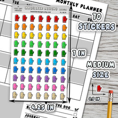 Oven Mitt Stickers, Mini Icon Reminder Planner stickers, Journals, Scrapbooks