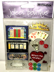 JOLEE’S BOUTIQUE Las Vegas Slot Machine Cards Dice Chips 3D SCRAPBOOK STICKERS