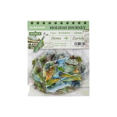 Journey Travel Buildings PET Stickers 30Pcs Journals Planner Decorative Collage